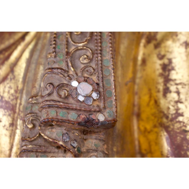 Burmese Artist, Mandalay Buddha Sculpture, 19th Century, Wood For Sale - Image 5 of 11