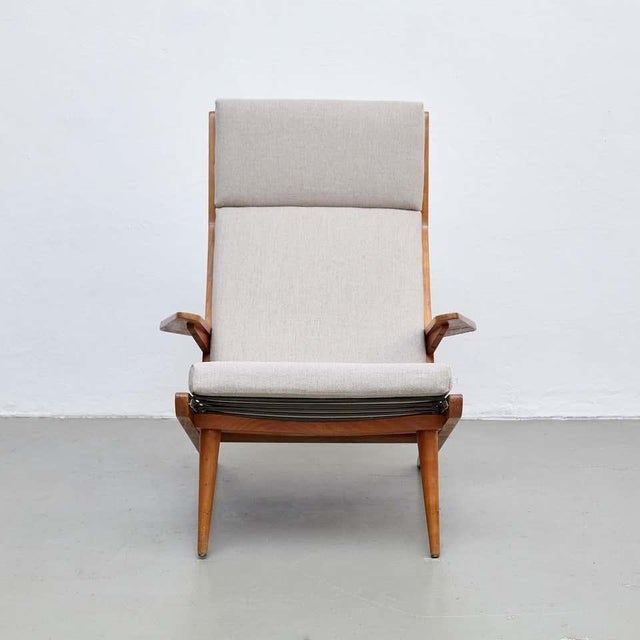 1960s Set of Mid-Century Modern Wood High Back Lounge Chairs from Koene Oberman, 1960s For Sale - Image 5 of 18
