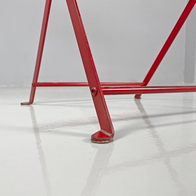 Modern Italian Red Black Celestina Folding Chair by Marco Zanuso for Zanotta, 1970s For Sale - Image 18 of 18