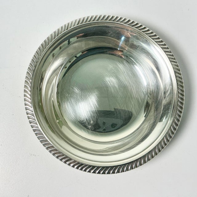 English Mid-Century Traditional Hollywood Regency Reed & Barton Silverplate Wine Coaster For Sale - Image 3 of 7