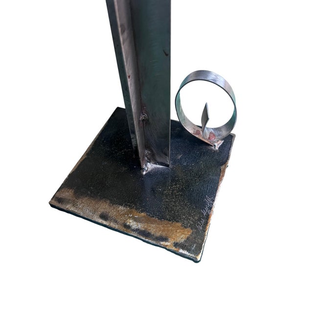 Signed Silas Seandel Abstract Mixed-Metal Ribbon Sculpture For Sale - Image 15 of 15