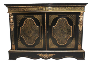 19th Century Ebonised Boulle Cabinet, 1860s