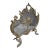 Antique Louis Style French Brass Cherub and Floral Free Standing Fire Screen For Sale