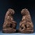 Asian Pair of Large Vintage Gilt Bronze Guardian Lions – Repoussé & Chased Detailing For Sale - Image 3 of 10