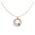 Chimento Diamond Necklace 18k Rose Gold Circle Pendant & Chain For Sale