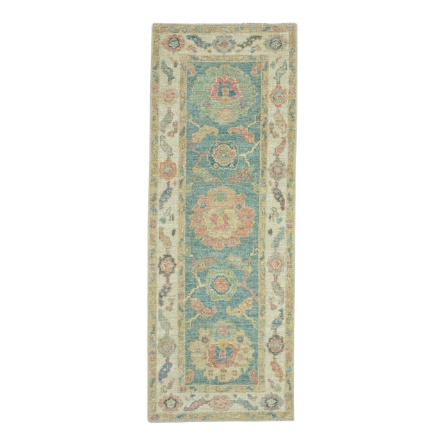 Turkish Oushak Runner Rug 2'3" x 5'11" #17529 For Sale