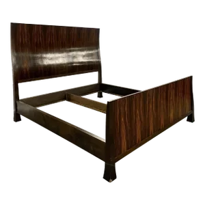 Early 20th Century Emile Jacques Ruhlmann Mid Century Modern King Sized Bed Frame, Rosewood, King