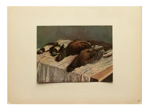 1950 After Claude Monet "Pheasants and Plovers" First Edition Parisian Full-Color Print