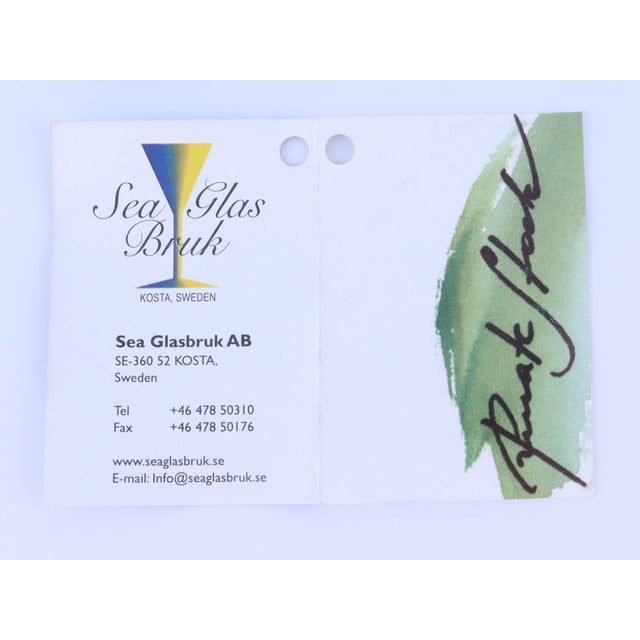 Renate Stock for Kosta Boda Sweden Sea Glasbruk Art Glass Bottle For Sale - Image 9 of 12