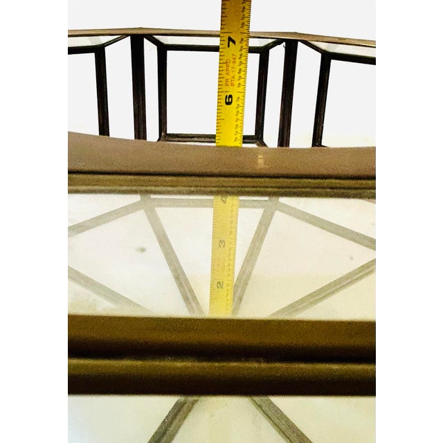 Octagon Leaded Glass Ceiling Light Shade For Sale In San Francisco - Image 6 of 7