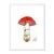 Contemporary Red Mushroom by Lia Burke Libaire in White Frame, XS Art Print For Sale - Image 3 of 3