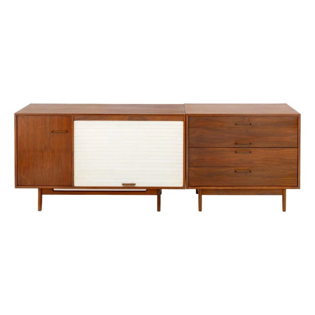 Jens Risom Walnut Credenza For Sale