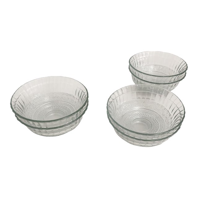 Vintage Kig Malaysia Trellis Pattern Bowls in Fleur-De-Lis Design Round - Set of 6 For Sale