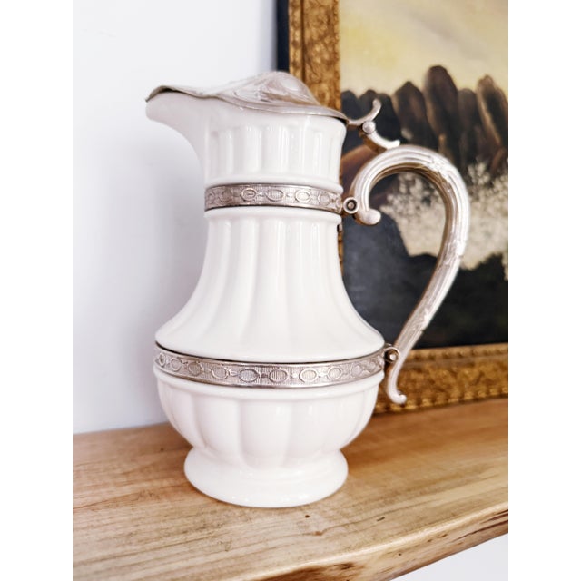 Early 20th Century Antique China and Silver Teapot From the Ritz Hotel in London For Sale - Image 5 of 9