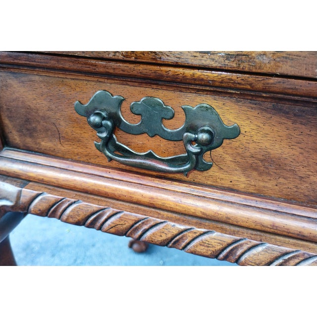 Elegant Chippendale Style Mahogany Writing & Console Table Add a touch of timeless sophistication to your home office or...