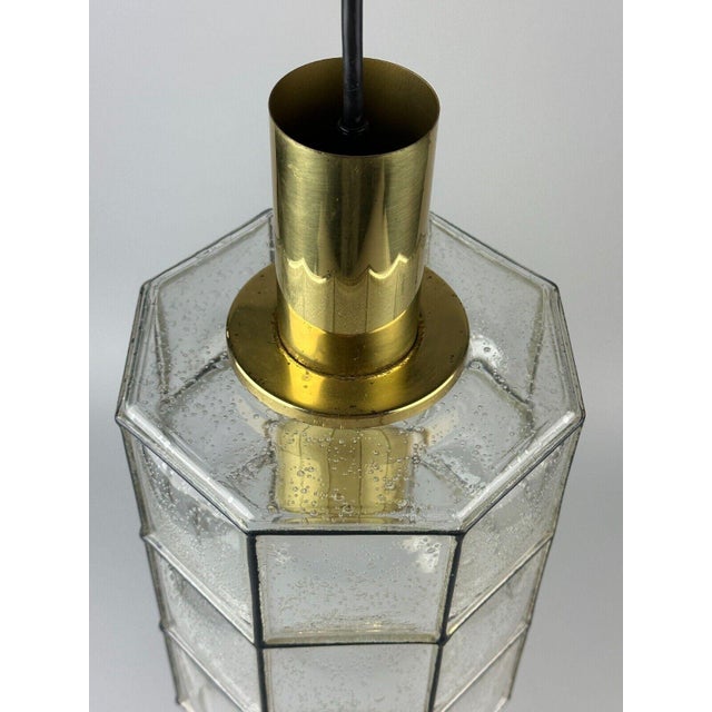 Space Age Ceiling Lamp in Glass and Brass from Glashütte Limburg, Germany, 1960s-1970s For Sale - Image 14 of 18