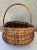 Wood Vintage 1900s Rustic Multicolored “Buttocks” Rattan Wicker Basket For Sale - Image 7 of 10