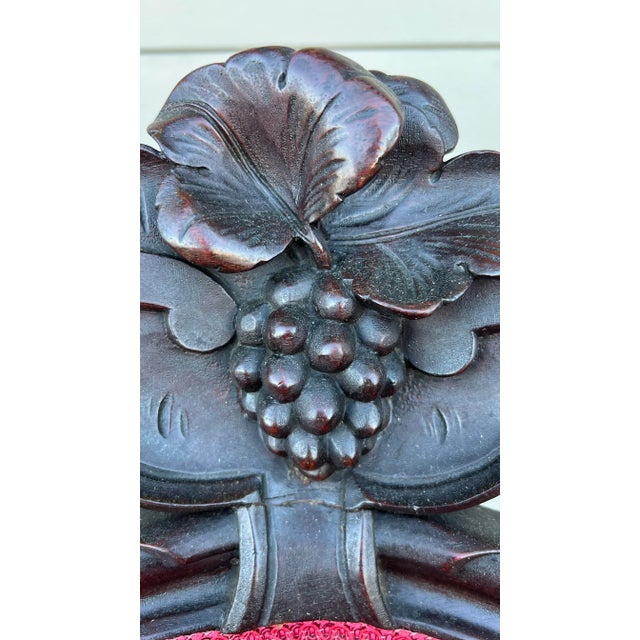 Antique Walnut Victorian Carved Bergere Arm Chair, Circa 1860’s For Sale - Image 9 of 12