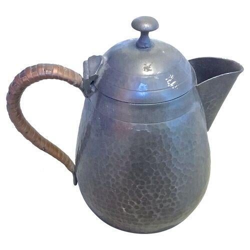 Sheffield Set of 3 Antique Sheffield Pewter Tea Set For Sale - Image 4 of 8