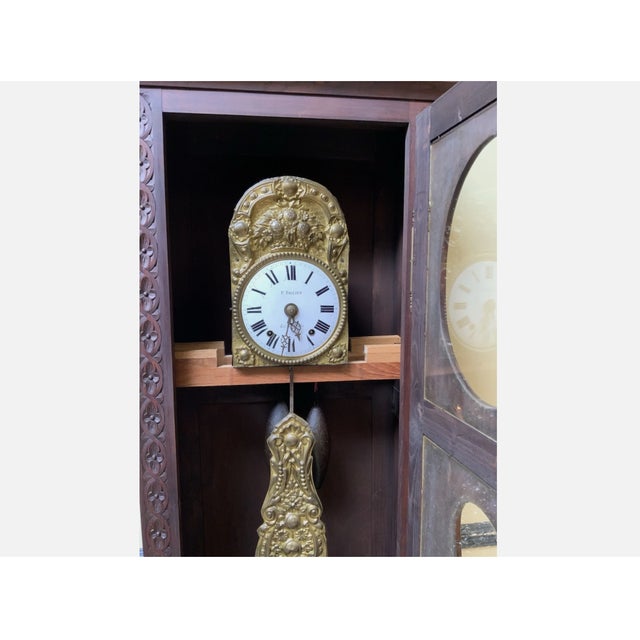 Antique Breton Grandfather Clock, 1880 For Sale - Image 10 of 13