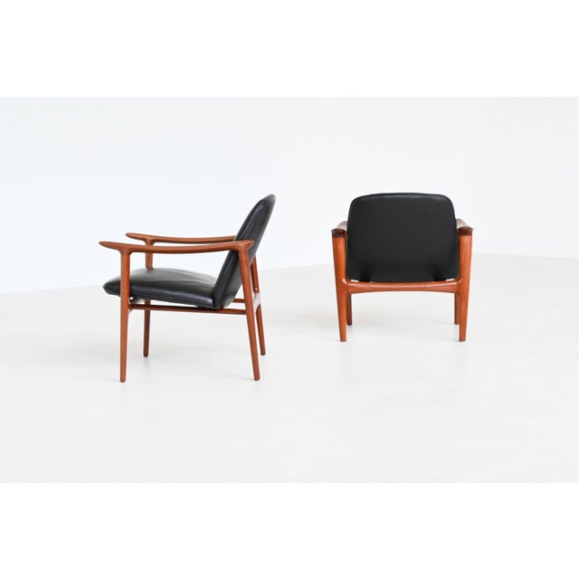 Scandinavian Lounge Chairs in Teak and Leather from Westnofa, Norway, 1960s, Set of 2 For Sale - Image 6 of 18
