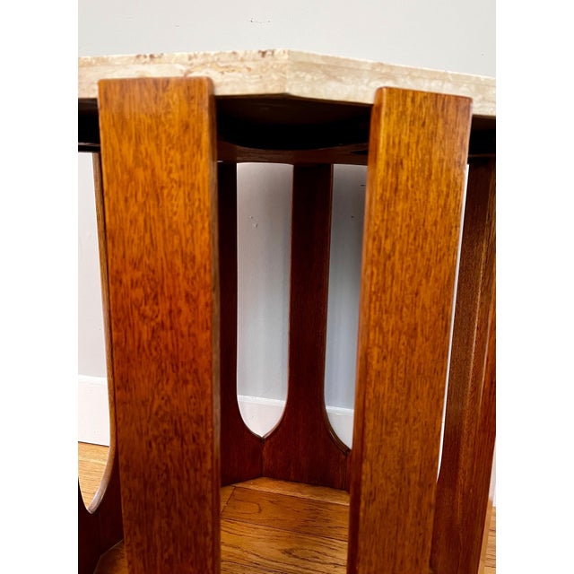 Mosaic Travertine Occasional / End Table by Harvey Probber, c. 1950 For Sale - Image 10 of 12