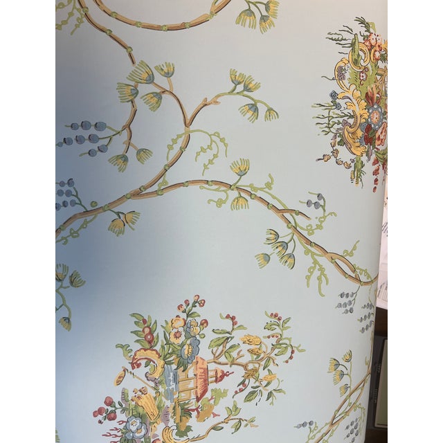 1990s Zoffany Double Euro Roll Toile in Blues and Green For Sale - Image 5 of 5