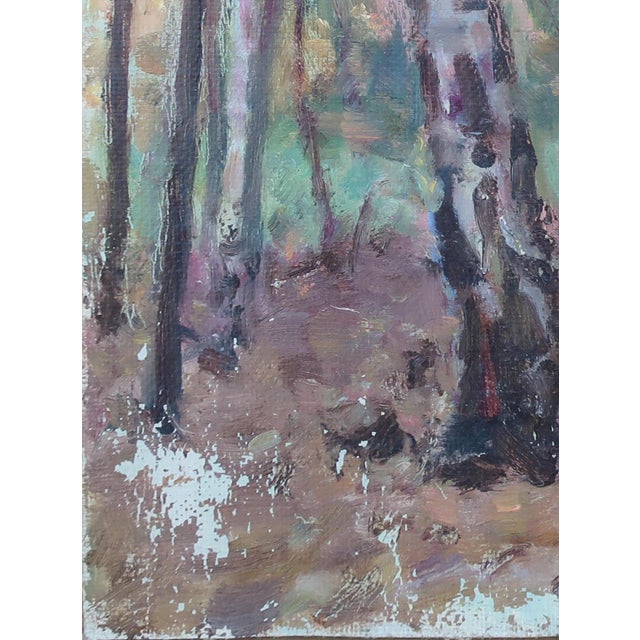 1970s Impressionist Forest Oil Painting, Ukrainian Artist Sokolovsky, 1970s 30-23 For Sale - Image 5 of 6