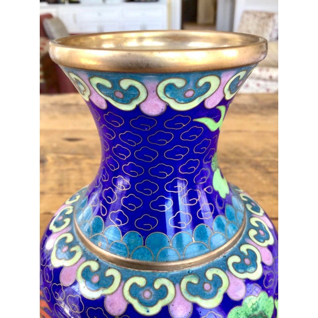 1960s Vintage Cloisonne Dragon Vase For Sale - Image 4 of 12
