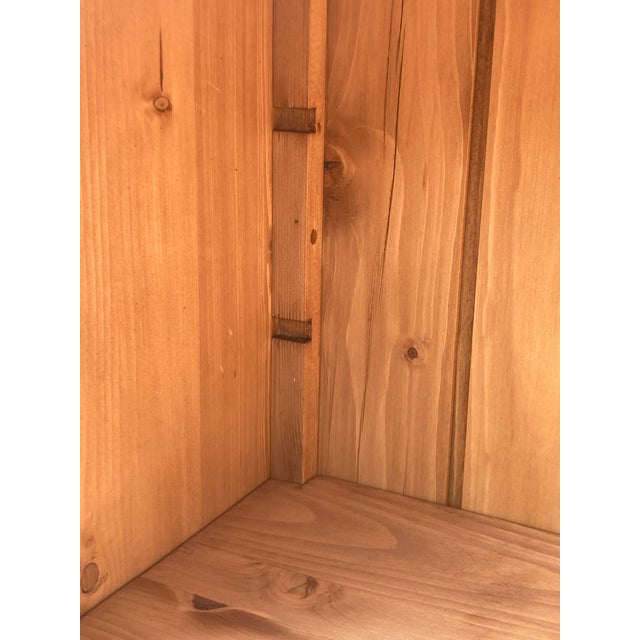 Pine Open Bookshelves From Vintage Armoire For Sale - Image 10 of 15