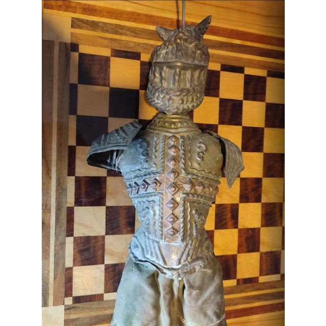 19th Century Wood & Brass Marionette of Saint Joan of Arc For Sale - Image 5 of 14