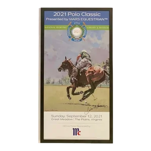 Signed 2021 NSLM Polo Classic Virginia Booth Malone Equestrian Framed Poster