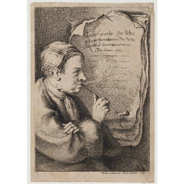 Toute Sorte le Têtes - Etching by Ferdinand Landerer - Late 18th century Late 18th Century For Sale - Image 3 of 3