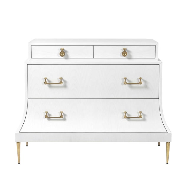 Art Deco Style White Chest Chairish