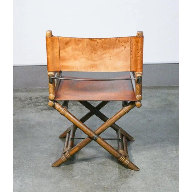 Bamboo and Leather Chair by Lyda Levi, 1960s For Sale - Image 6 of 8