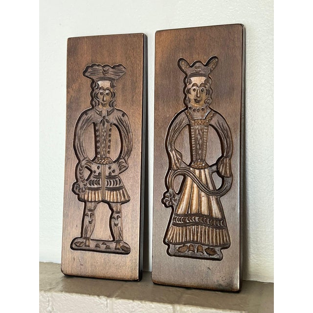 This pair of traditional Cookies boards are hand carved with nice patina and character and feature holes on the back for...