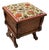 Antique Eastlake Oak Commode With Needlepoint Seat For Sale