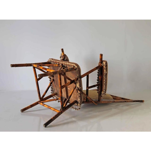Early 20th Century Antique Asymmetrical Bamboo Chair For Sale - Image 5 of 8