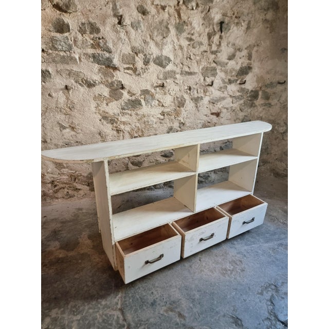 Vintage French Pine Shoe Cabinet with Drawers, 1960s For Sale - Image 3 of 18