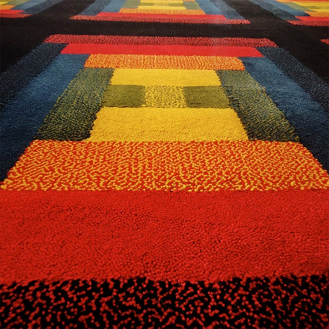 Black Geometric Rug in Wool by Missoni for T&J Vestor, 1980s For Sale - Image 8 of 13