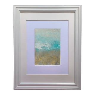 Coastal Beach Abstract Original Framed Art Painting For Sale