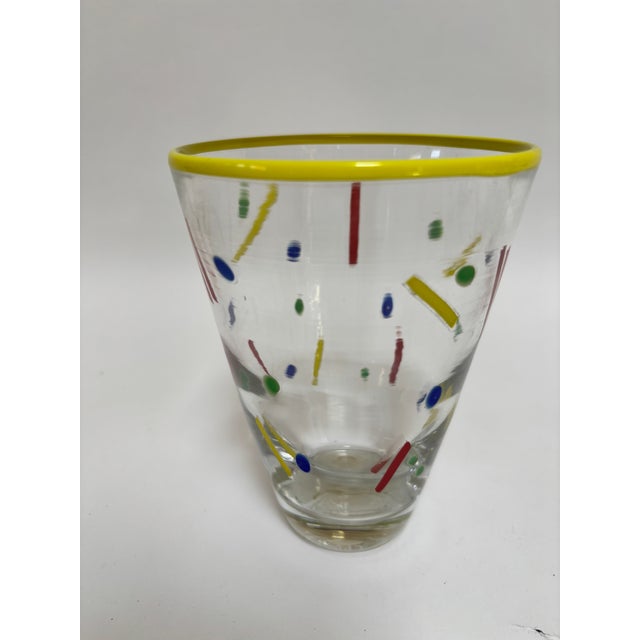 John Burchetta Set of 4 Hand Blown Murano Glass Tumblers, 1995 For Sale - Image 4 of 15
