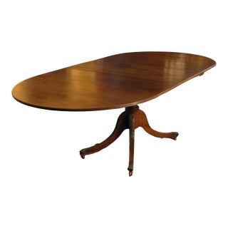 Early 19th Century English Pedestal Expanding Dining Table For Sale