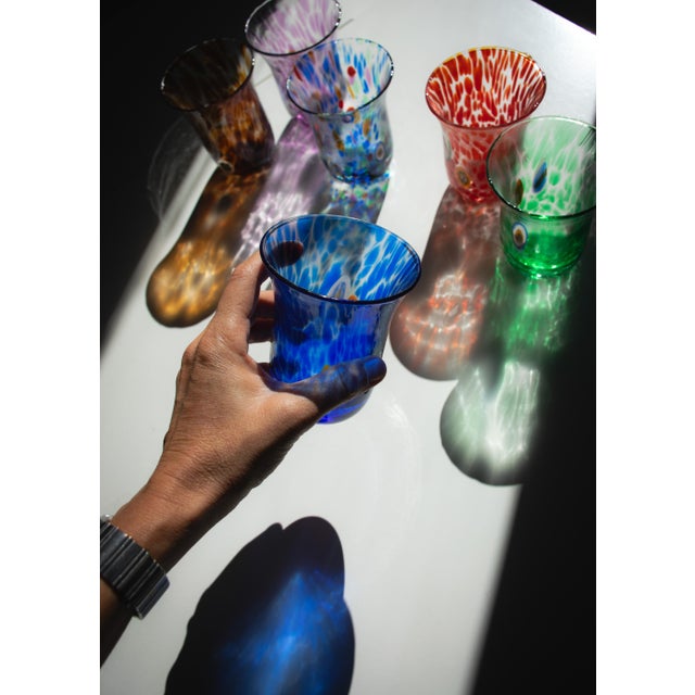 Italian Murano Glasses by Mariana Iskra for Ribes Studio, 2010, Set of 6 For Sale - Image 3 of 18
