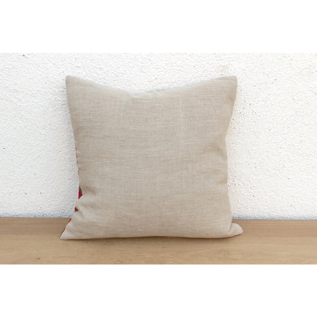 19th Century Punjab Heriloom, Antique Phulkari Pillow Cover For Sale - Image 5 of 6