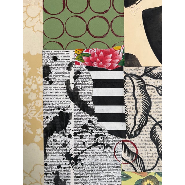 A mixed media collage titled "Beginning to Bloom" by Dita Carley. A true collage artist in the spirit of Robert...