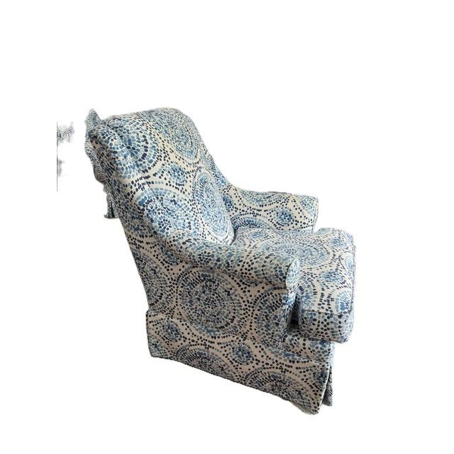 Blue & White Swivel Chairs- Set of 2 For Sale In New York - Image 6 of 8