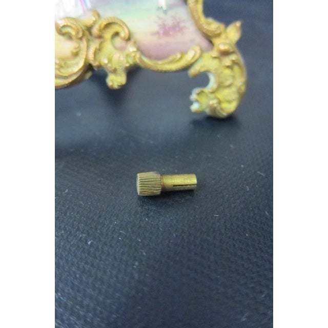 Austrian Enamel Miniature Clock Antique For Sale - Image 4 of 6