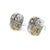 1990s Pair of John Hardy Estate Clip on Earrings Sterling Silver 18k Yellow Gold For Sale - Image 4 of 6