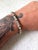 Lovely vintage sterling silver bamboo pattern bracelet.